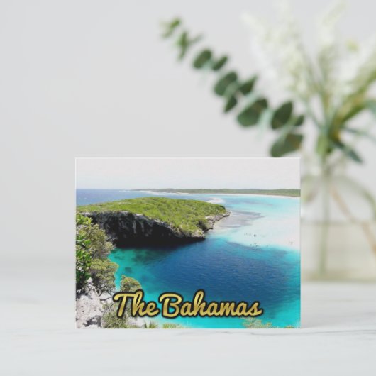 Bahamas Dean's Blue Hole Briefkaart (Staand voorkant)