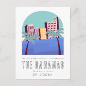 Bahamas Destination Beach Wedding Save the Date Aankondigingskaart (Voorkant)