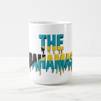 Bahamas  Drip Text | Caribbean Flag Design | Fan Koffiemok