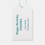 Bahamas Eilanden Vlag Verjaardag Cadeaulabel (Achterkant)