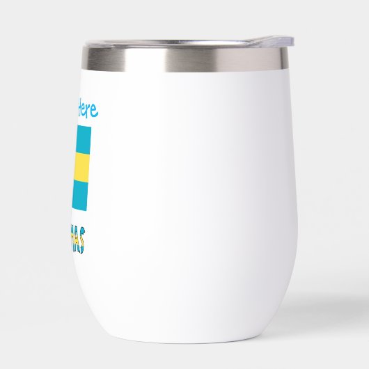 Bahama's en Bahamaanse vlag Blauwe Personalisatie (Links)