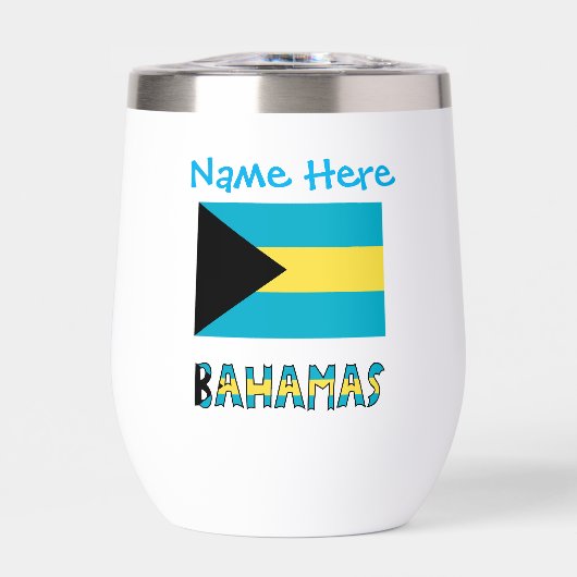 Bahama's en Bahamaanse vlag Blauwe Personalisatie (Voorkant)