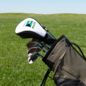 Bahama's en Bahamaanse vlag Blauwe Personalisatie Golfheadcover (Insitu)