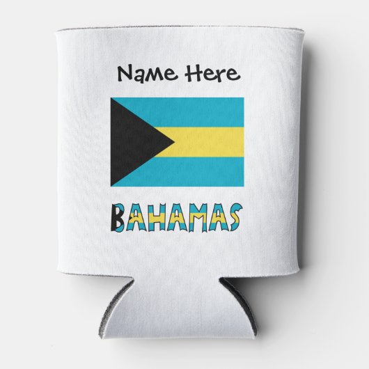 Bahama's en Bahamaanse vlag met Jouw naam Blikjeskoeler (Voorkant)