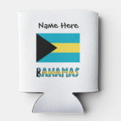 Bahama's en Bahamaanse vlag met Jouw naam Blikjeskoeler (Achterkant)