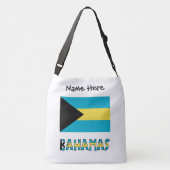 Bahama's en Bahamaanse vlag met Jouw naam Crossbody Tas (Achterkant)