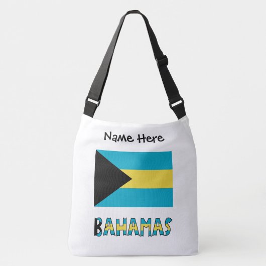 Bahama's en Bahamaanse vlag met Jouw naam Crossbody Tas (Voorkant)