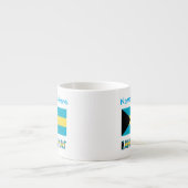 Bahama's en Bahamaanse vlag met Jouw naam Espresso Kop (Voorkant)