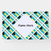 Bahama's en Bahamaanse vlag met Jouw naam Spandoek (Horizontaal)