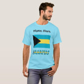Bahama's en Bahamaanse vlag Op maat gesneden Manne T-shirt (Voorkant volledig)