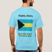 Bahama's en Bahamaanse vlag Op maat gesneden Manne T-shirt (Achterkant)