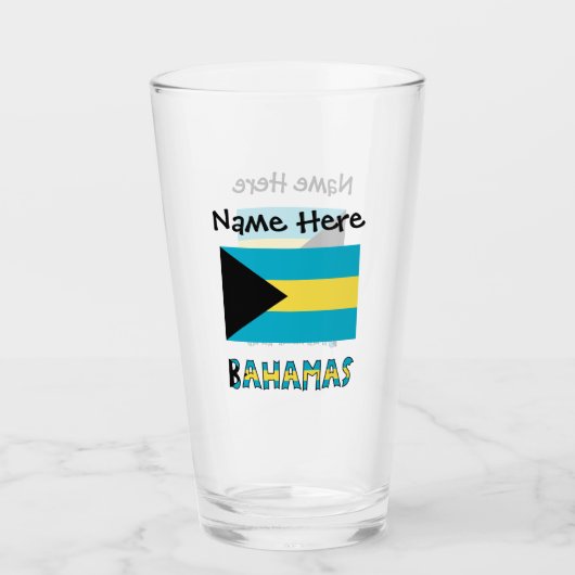 Bahama's en Bahamaanse vlag - Speciaal Glas (Voorkant)
