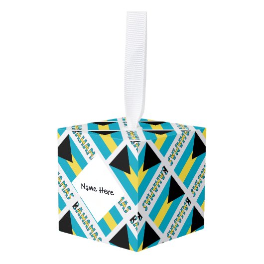 Bahama's en Bahaman Flag Tiled Personalized Decoratie (Voorkant hoekig)
