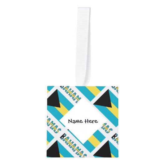 Bahama's en Bahaman Flag Tiled Personalized Decoratie (Voorkant)