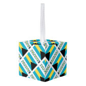 Bahama's en Bahaman Flag Tiled Personalized Decoratie (Achter hoekig)