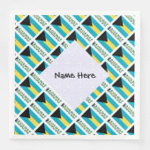 Bahama's en Bahaman Flag Tiled Personalized Servet (Voorkant)