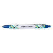 Bahama's en Bahaman Flag Tiled Personalized Zwarte Inkt Pen (Voorkant)