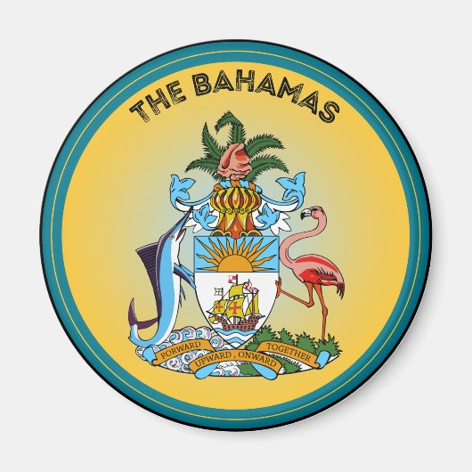 Bahama's Erfgoed Embleem Magneet (Voorkant)