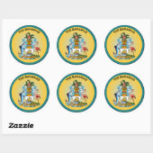 Bahama's Erfgoed Embleem Ronde Sticker (Vel)