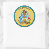 Bahama's Erfgoed Embleem Ronde Sticker (Tas)