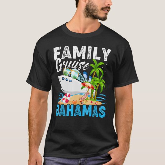 Bahamas Familie Cruise Vakantie Cruise Cruisen T-shirt (Voorkant)