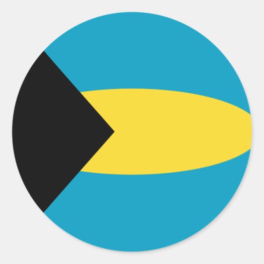 Bahamas Fisheye Vlag Sticker (Voorkant)