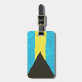 BAHAMAS FLAG BAGAGELABEL (Voorkant verticaal)