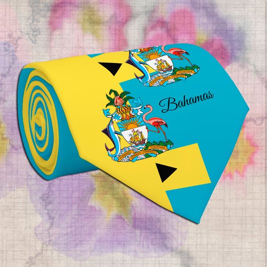 Bahamas Flag & Bahamas zaken, reizen/sporten Stropdas