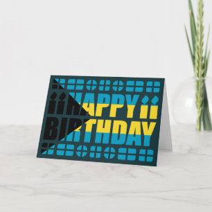 Bahamas Flag Birthday Card Kaart