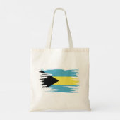 Bahamas Flag Brush Art Tote Bag (Achterkant)