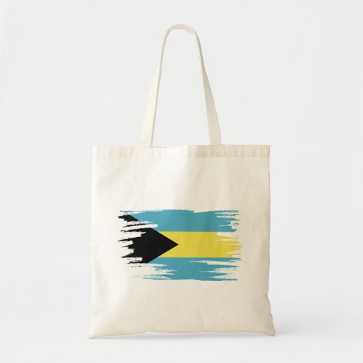 Bahamas Flag Brush Art Tote Bag (Voorkant)