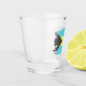 Bahamas flag brush stroke, national flag shot glas (Links)
