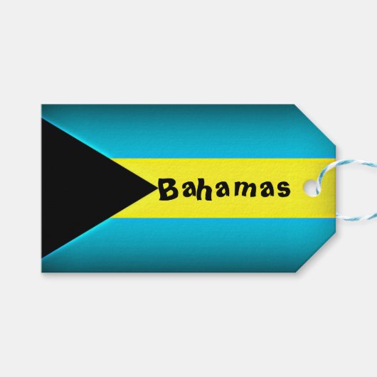 Bahamas Flag Cadeaulabel (Voorkant (Horizontaal))