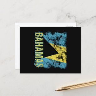 Bahamas Flag Distressed Briefkaart