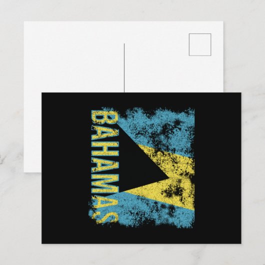 Bahamas Flag Distressed Briefkaart (Voorkant / Achterkant)