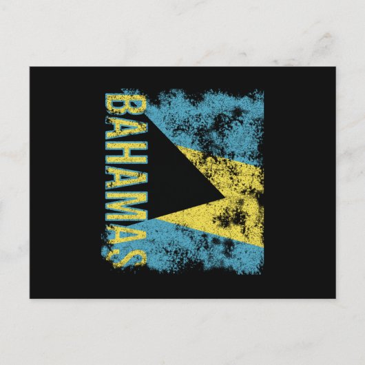 Bahamas Flag Distressed Briefkaart (Voorkant)