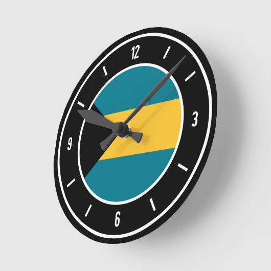 Bahamas Flag Elegant Ronde Klok (Hoek)