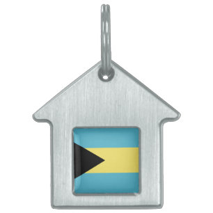 Bahamas Flag Emblem Huisdieren Naamplaatje