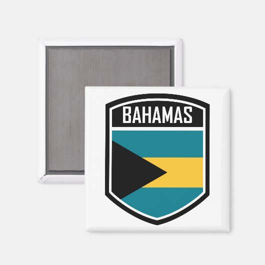 Bahamas Flag Emblem Magneet (Voorkant / Achterkant)