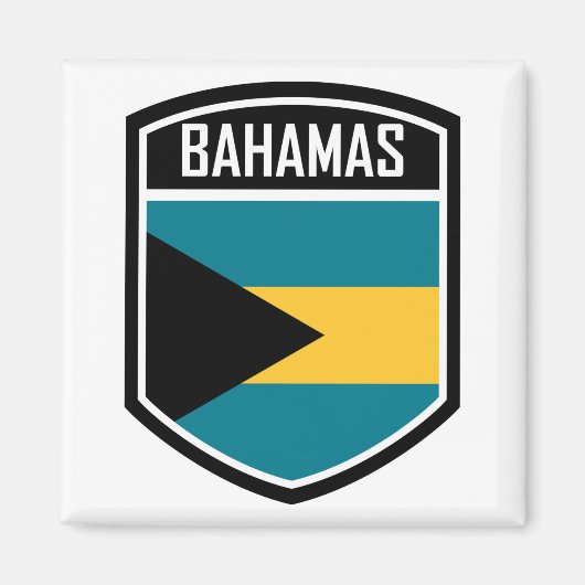 Bahamas Flag Emblem Magneet (Voorkant)