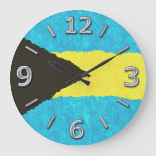BAHAMAS FLAG GROTE KLOK