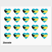 Bahamas Flag Hart Sticker (Vel)
