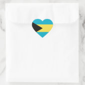 Bahamas Flag Hart Sticker (Tas)