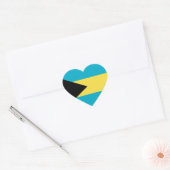 Bahamas Flag Hart Sticker (Envelop)