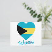 Bahamas Flag Heart Briefkaart (Staand voorkant)