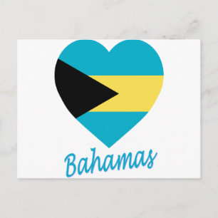 Bahamas Flag Heart Briefkaart