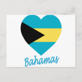 Bahamas Flag Heart Briefkaart (Voorkant)