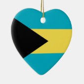 Bahamas Flag Heart Keramisch Ornament (Rechts)