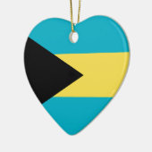 Bahamas Flag Heart Keramisch Ornament (Links)