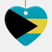 Bahamas Flag Heart Ornament (Achterkant)